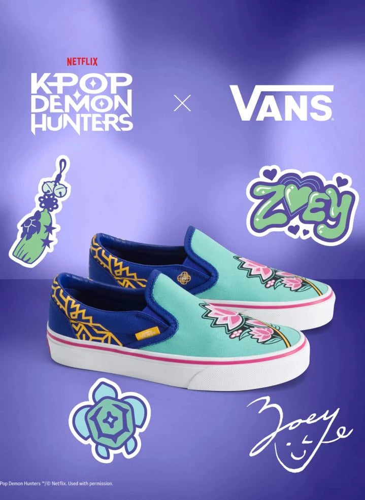 Vans - Slip-On K-Pop Demon Hunters Zoey Sneakers | Blue