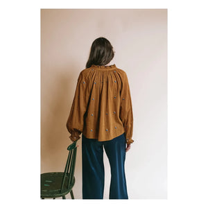 Emile et Ida - Vintage Elyana blouse | Taupe brown