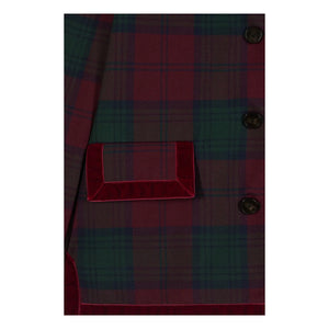 Maria de la Orden - Jude Check Jacket | Burgundy