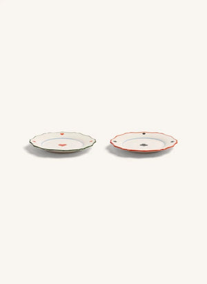 &Klevering - Heart and Clover Plates - 2-piece Set