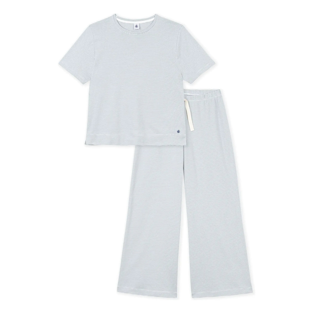 Petit Bateau - Organic Cotton Striped Pajamas | Blue
