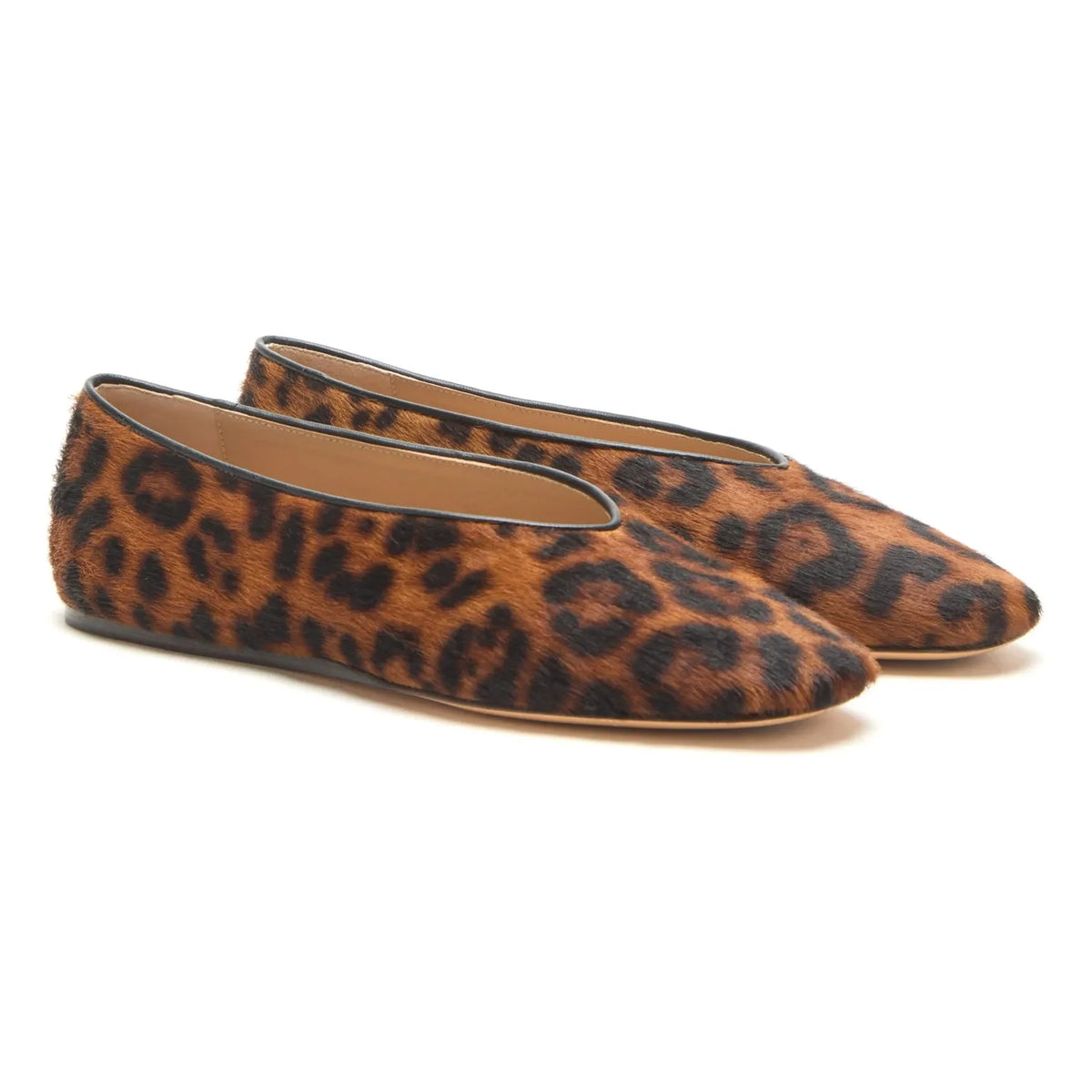 Le Monde Beryl - Regency Leopard Calfskin Slippers | Brown