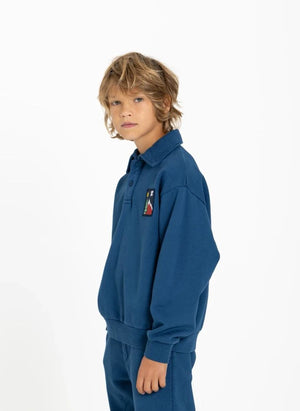 Hundred Pieces - Phoenix Mountain Organic Cotton Sweatshirt | Gray Blue
