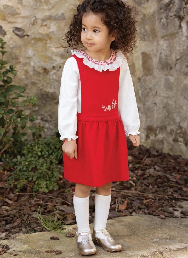 Tartine et Chocolat - Embroidered ruffled collar bodysuit | Ecru