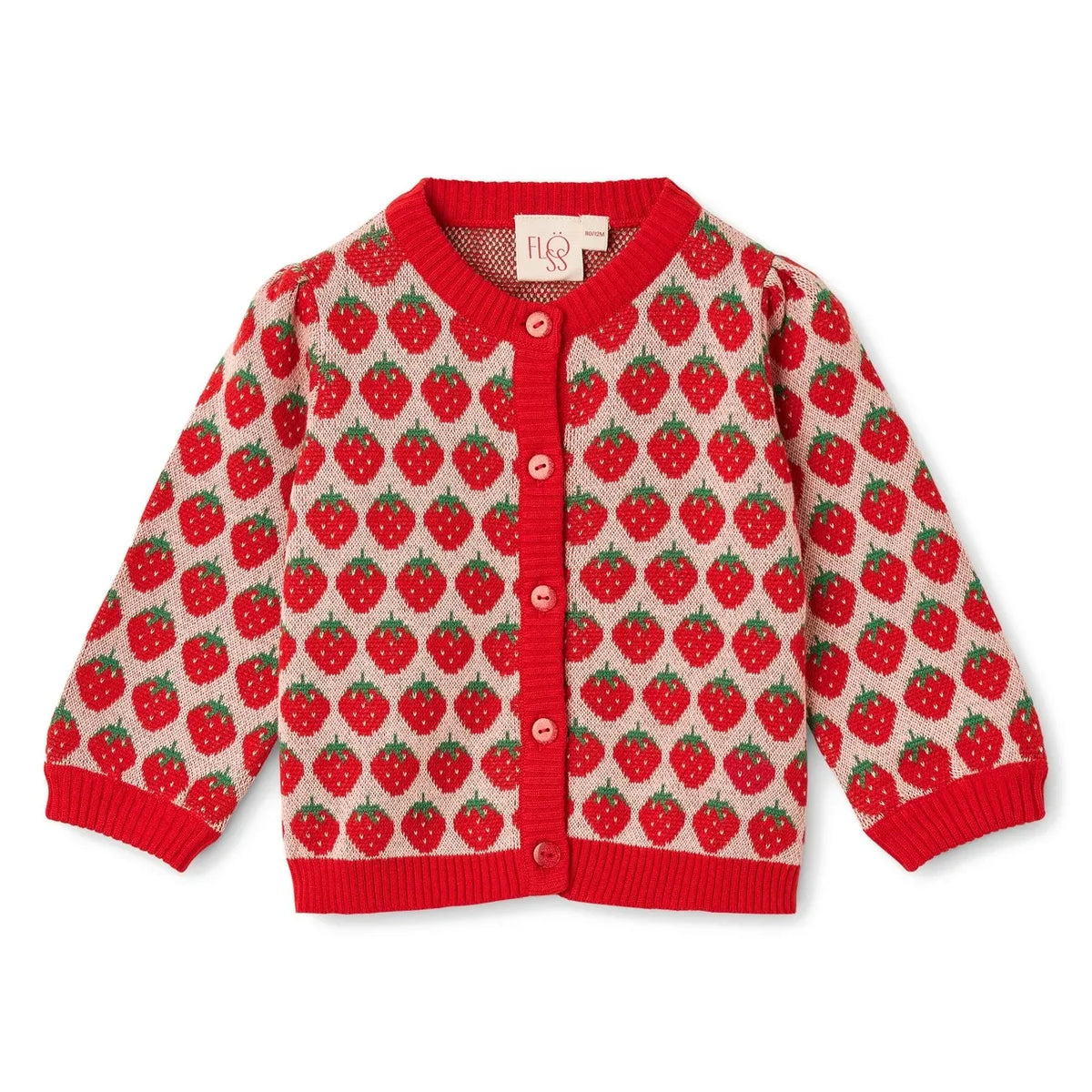 Flöss - Line Fraises Cardigan | Red