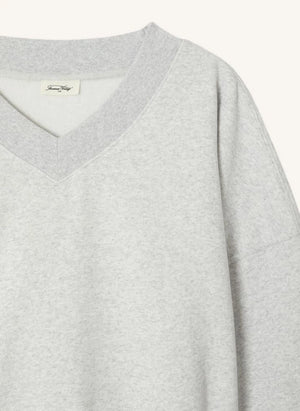 American Vintage - Baptown Cotton Sweatshirt | Grey melange