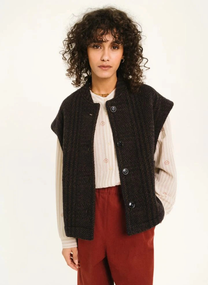 Sacrécoeur - Sonny Wool cardigan | Brown