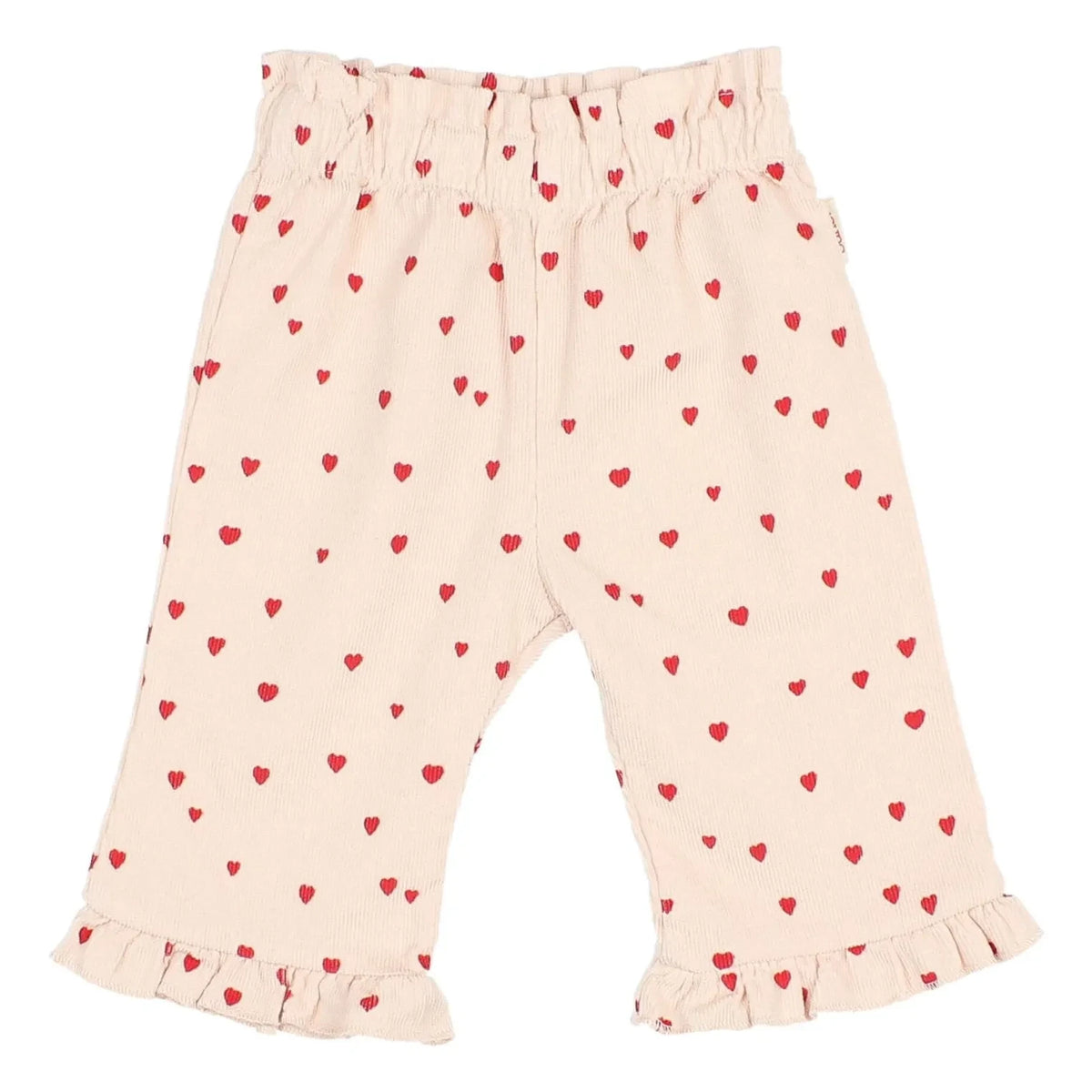 Búho - Ruffled Mini Hearts Pants | Light Pink