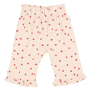 Búho - Ruffled Mini Hearts Pants | Light Pink