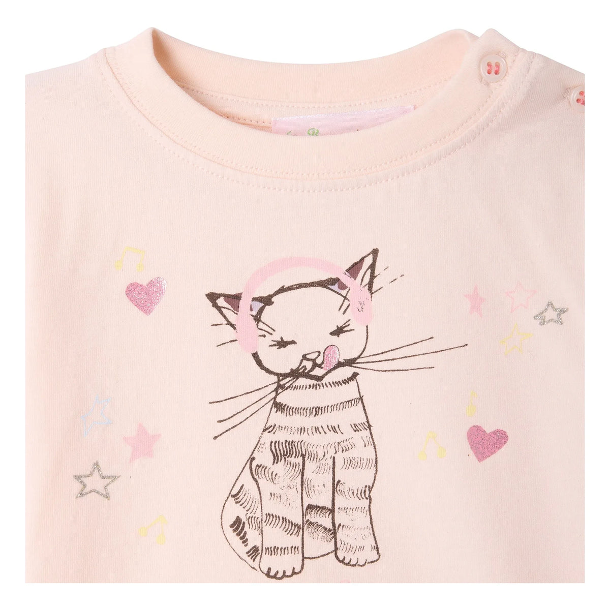 Bonpoint - Aiman Cat Organic Cotton T-Shirt | Pink