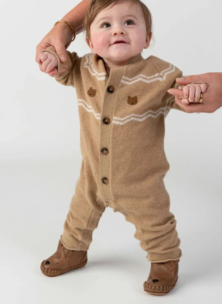 Donsje - Guillaume Merino wool romper | Heather beige