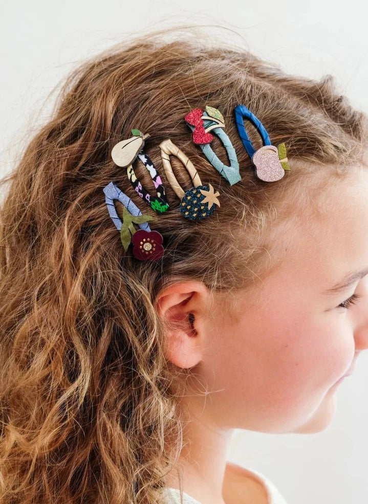 Mimi & Lula - 5-piece Winter Fruit Barrette Set | Green