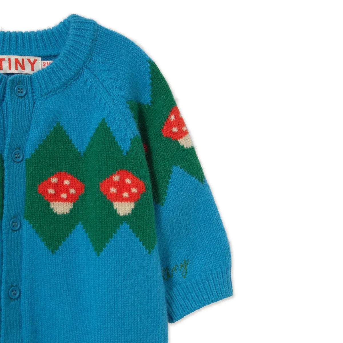 Tinycottons - Wooly Mushroom Overalls | Blue