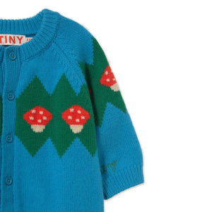Tinycottons - Wooly Mushroom Overalls | Blue