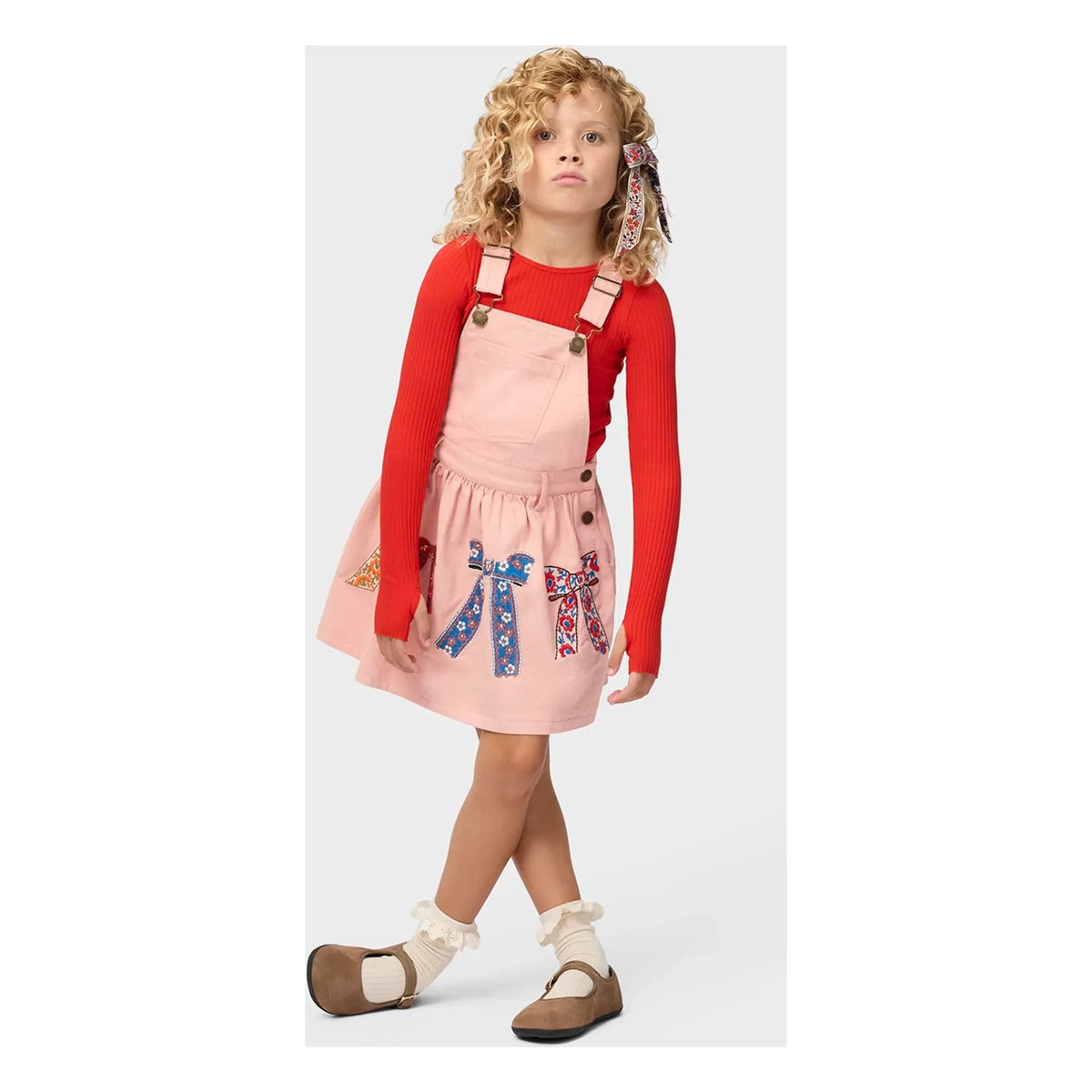 Molo - Caris Knotted Organic Cotton Overall Dress | Dusty Pink