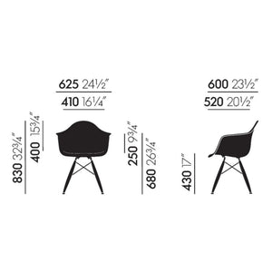Vitra - DAW Chair - Beechwood Base - Charles & Ray Eames | White