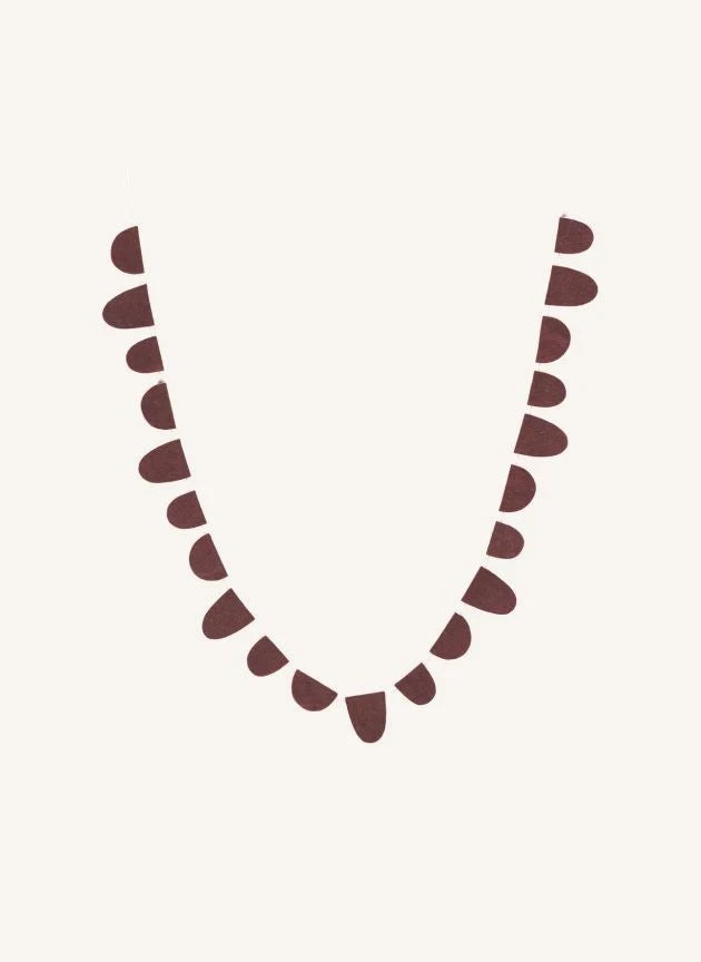 Muskhane - Felt Flag Garland | Dark Brown