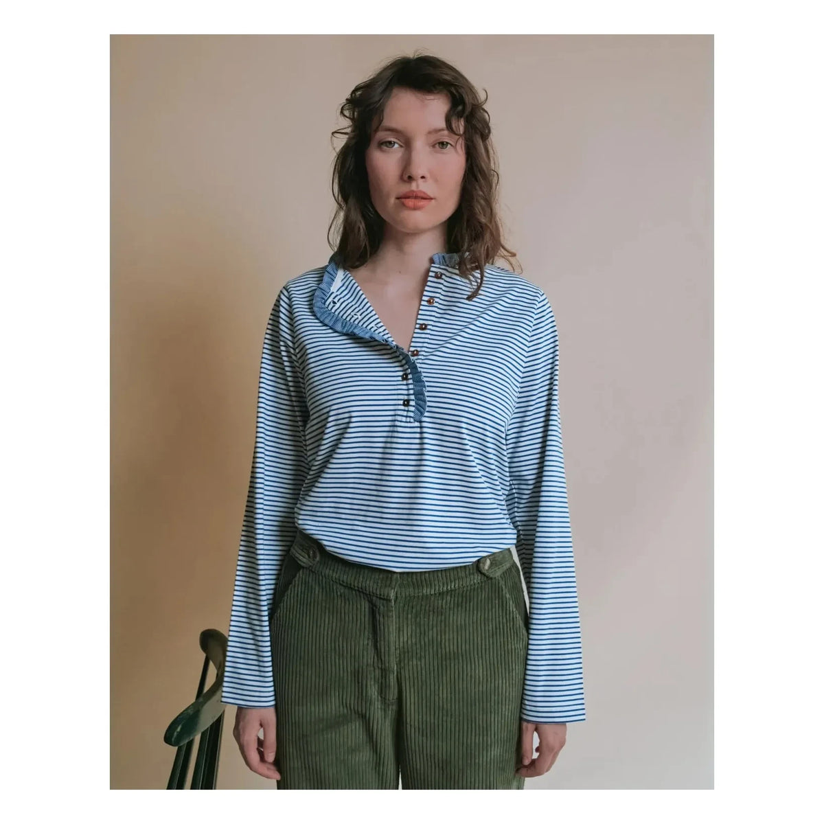Emile et Ida - Evania Striped T-shirt | Blue