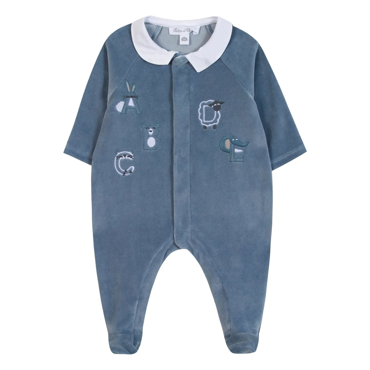 Tartine et Chocolat - Alphabet Pajamas | Grey Blue
