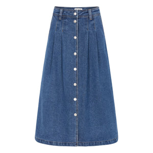 Lollys Laundry - Lennon Denim Cotton Skirt | Blue