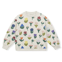 Arsène et Les Pipelettes - Organic Cotton Floral Sweatshirt | Green