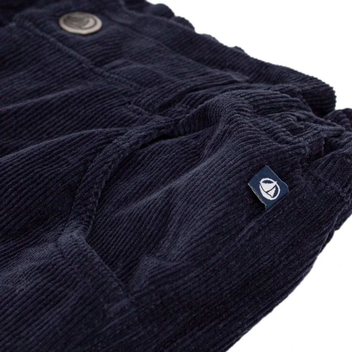Petit Bateau - Paper Bag Trousers Velvet Organic Cotton | Navy