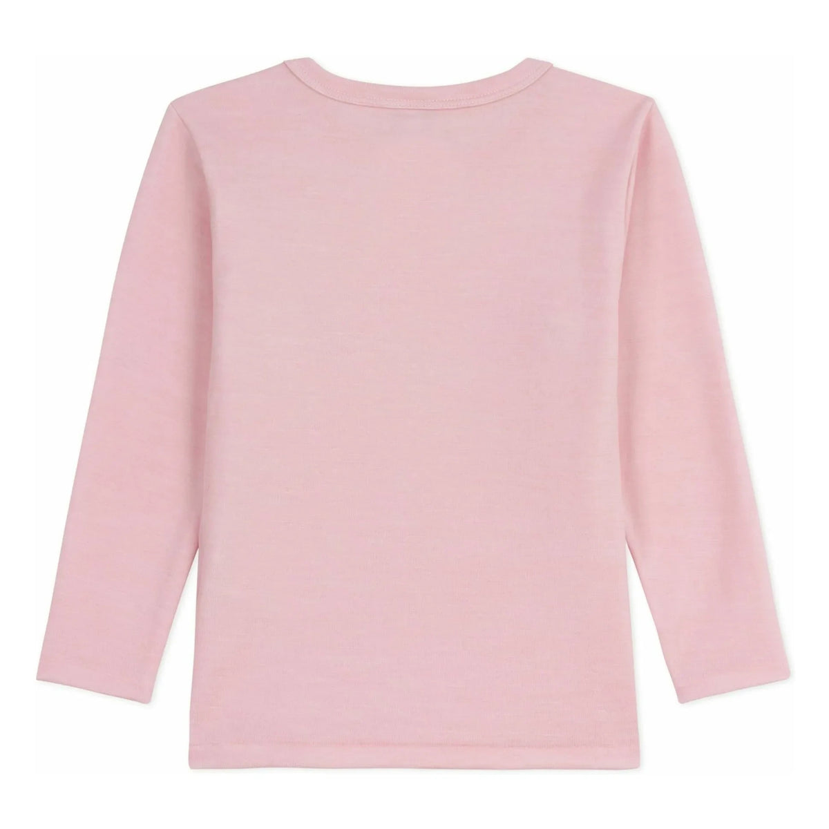 Petit Bateau - Uni Logo Wool T-Shirt | Pink