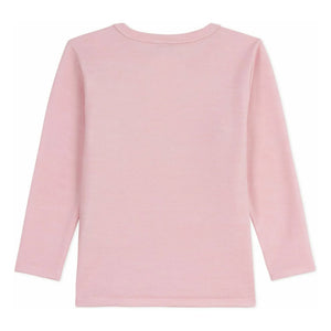 Petit Bateau - Uni Logo Wool T-Shirt | Pink