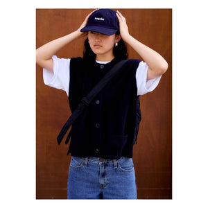 Surprise Paris - Margaux Sleeveless Merino Wool and Cashmere Vest | Navy
