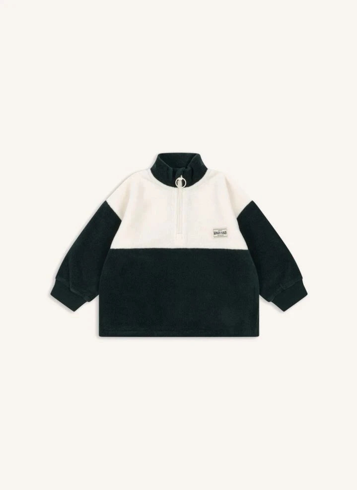 Konges Sløjd - Tavi Zip-up Sweatshirt Made from Recycled Fibers | Green