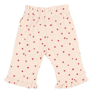 Búho - Ruffled Mini Hearts Pants | Light Pink