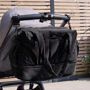 Finnson Innes Eco Holdall Changing Bag With Changing Mat - Black-Changing Bags-Black- | Natural Baby Shower