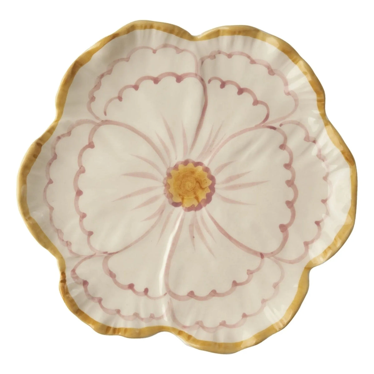 Rice - Flower Ceramic Plate | Pink