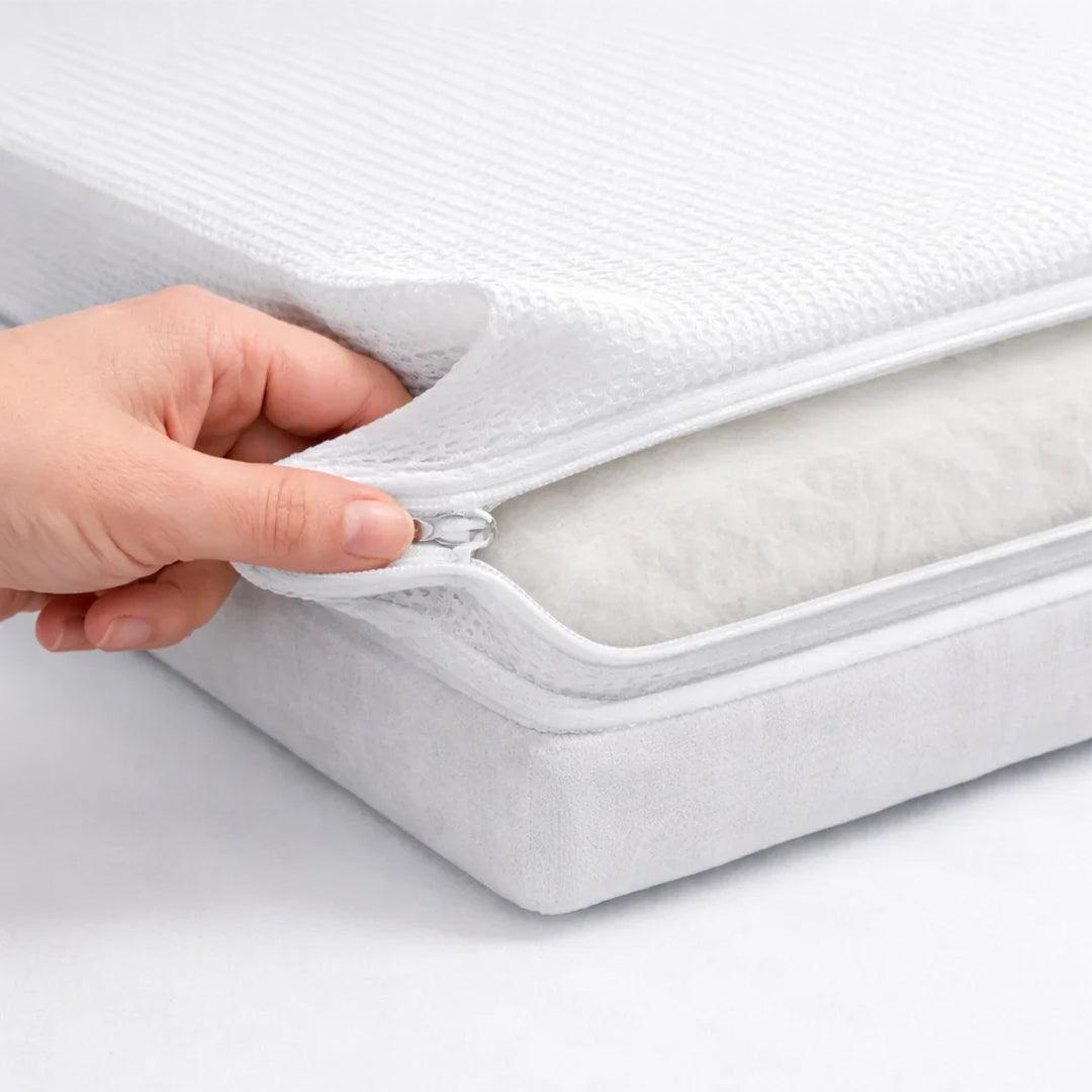 Gaia Baby Dual Fibre Cot Bed Eos Mattress (140 x 70cm) - White-Mattresses-White- | Natural Baby Shower
