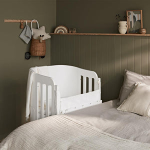 Gaia Baby Serena Bedside Crib Add-On - White-Bedside Cribs- | Natural Baby Shower