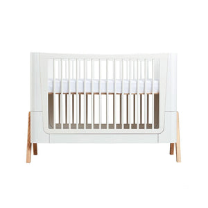 Gaia Baby Hera Cot Bed + Dresser + Wardrobe Three Piece Bundle - Scandi-White + Natural-Nursery Sets- | Natural Baby Shower