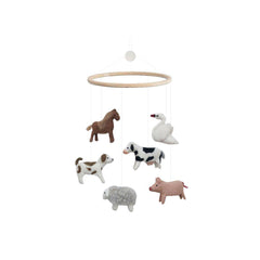 GAMCHA Mobile - Farm Animals-Baby Mobiles-Farm Animals- | Natural Baby Shower