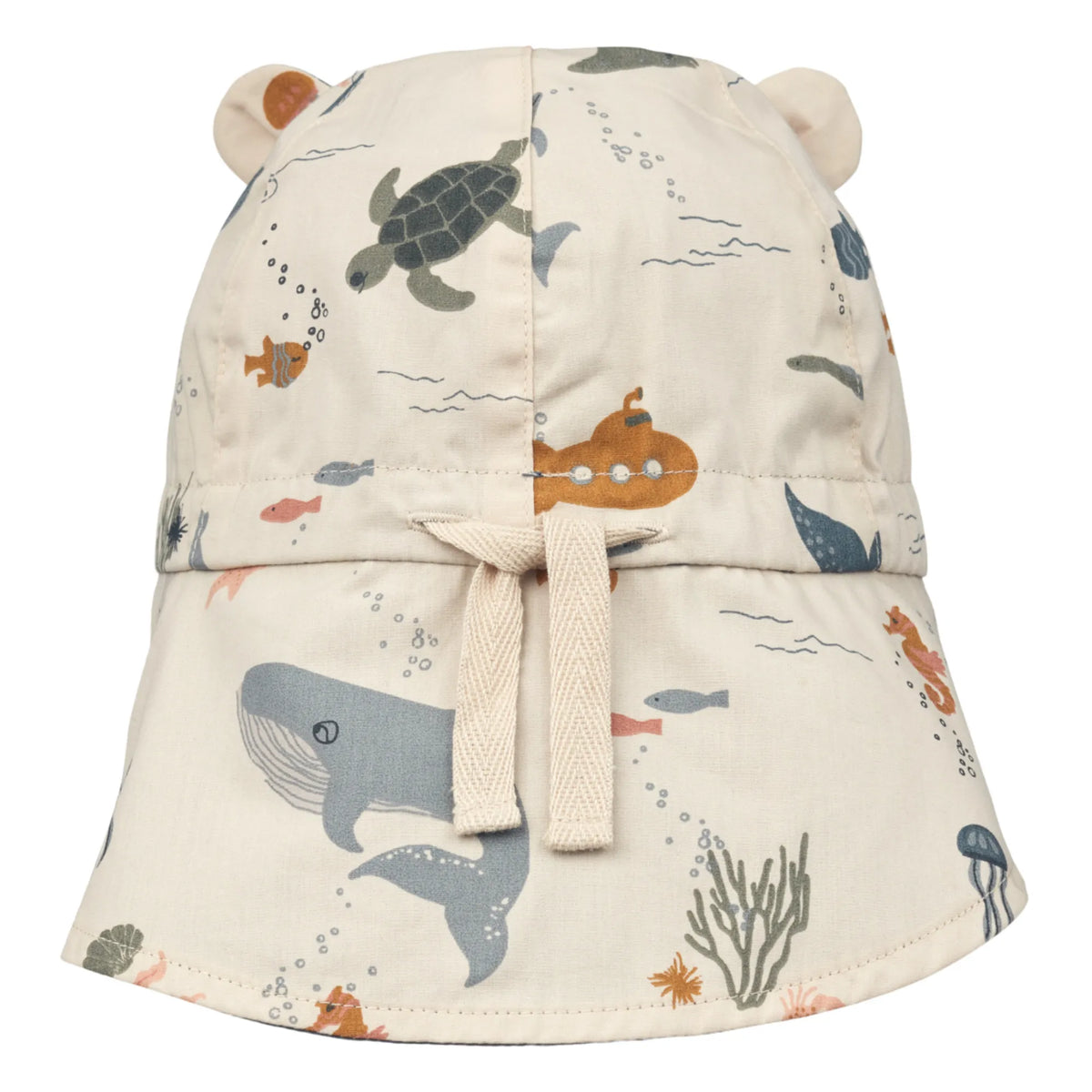 Liewood - Gorm Organic Cotton Double-Sided Baby Hat | Gray Blue