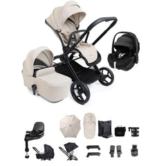 iCandy Core 2 Black Complete Travel Bundle with Maxi-Cosi Pebble 360 Pro and Base-Travel Systems-Sandstone- | Natural Baby Shower