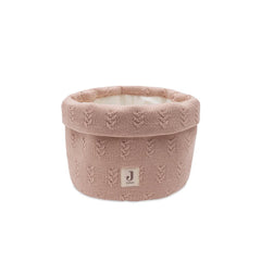 Jollein Changing Table/Storage Basket - Grain Knit Wild Rose-Changing Baskets-Grain Knit Wild Rose- | Natural Baby Shower