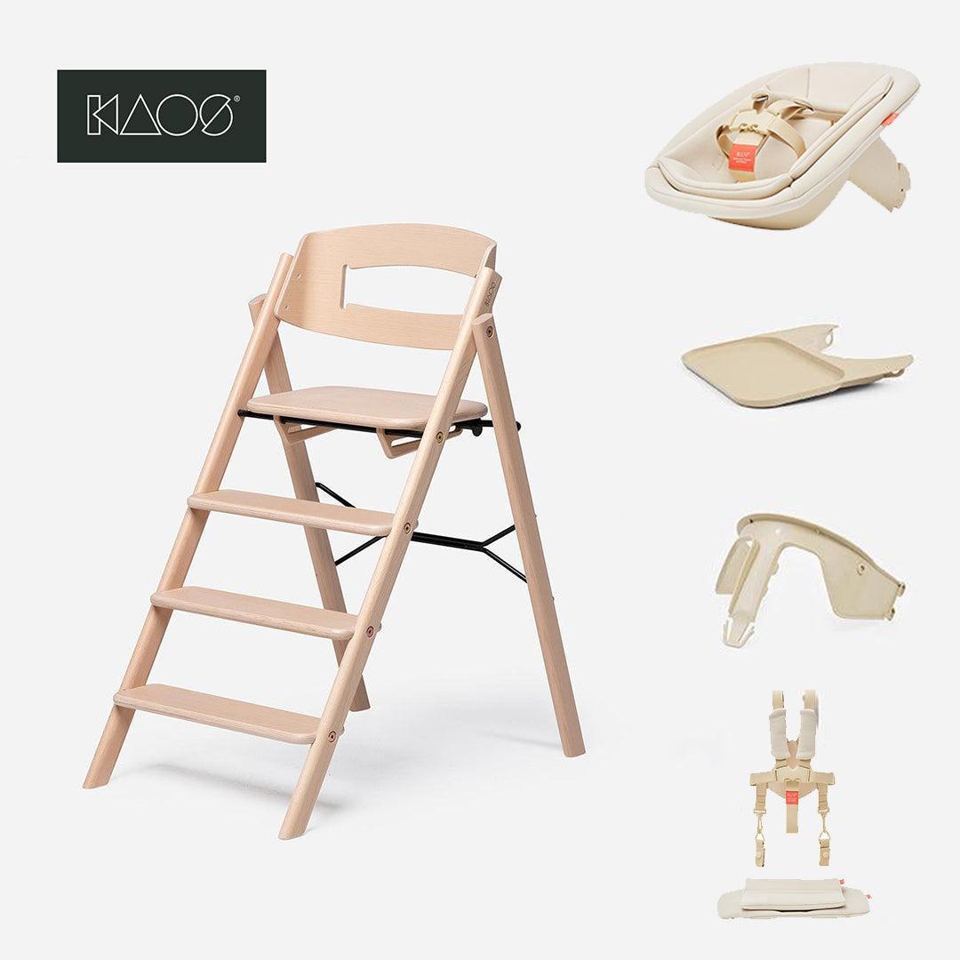 KAOS KLAPP® Highchair Complete Set-Highchairs-Natural/Beech- | Natural Baby Shower
