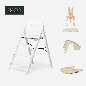 KAOS KLAPP® Highchair + Baby Set-Highchairs-White/Beech- | Natural Baby Shower