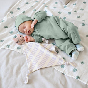 Lassig Cuddle Cloth GOTS - Cat - Lilac-Comforters-Cat - Lilac-One Size | Natural Baby Shower