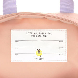 Lassig Mini Square Backpack - Peach - Little Gang Cherry-Changing Bags-Peach- | Natural Baby Shower