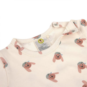 Lassig Playsuit GOTS - Dog Nature - Beige-Bodysuits-Dog Nature - Beige-3-6m | Natural Baby Shower