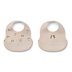 Liewood Ember Printed Bib 2-pack - Panda / Sandy-Bibs-Panda / Sandy-One Size | Natural Baby Shower