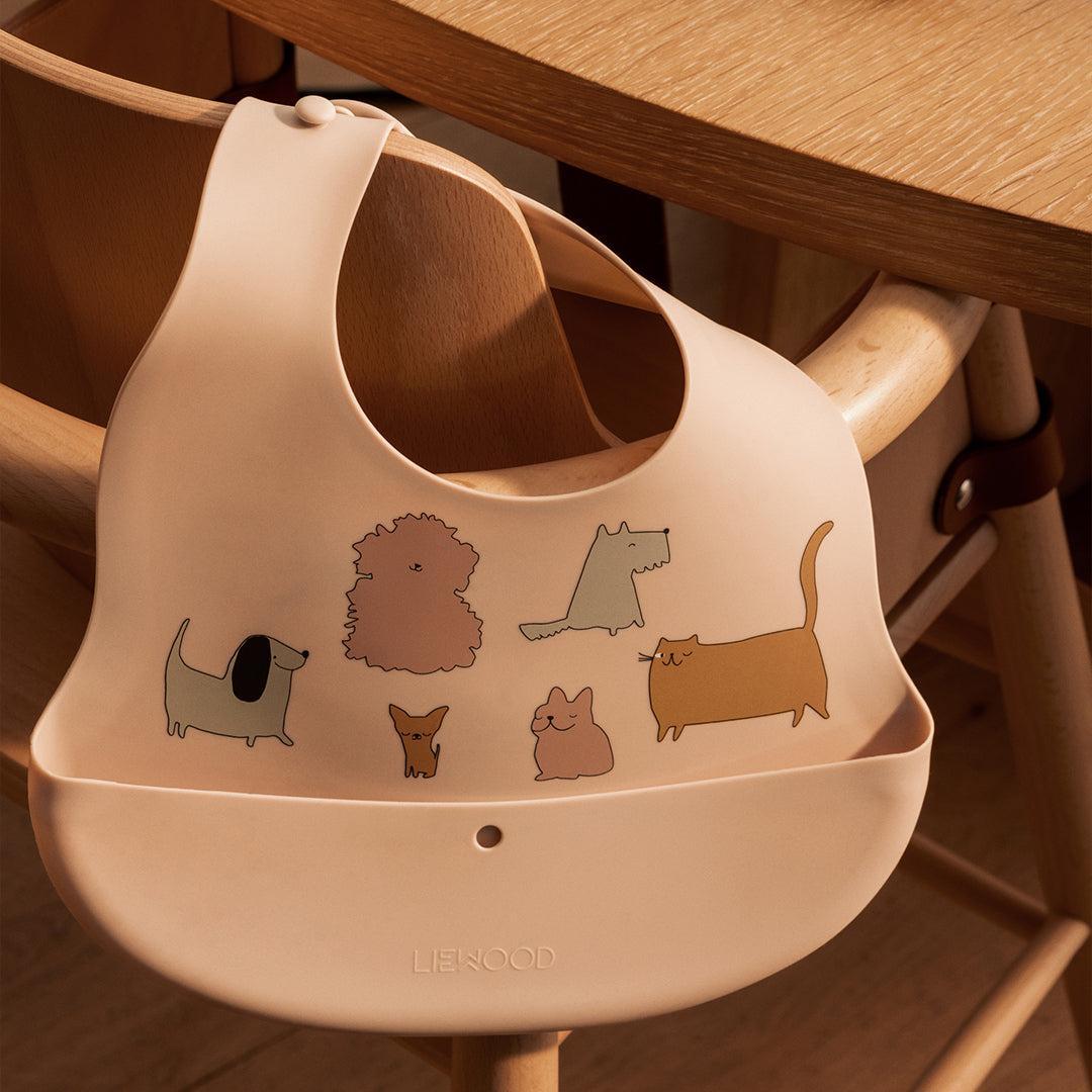 Liewood Ember Printed Bib 2-pack - Cats And Dogs / Sandy-Bibs-Cats And Dogs / Sandy-One size | Natural Baby Shower