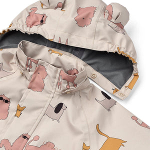 Liewood Manu Rainwear Set - Cats & Dogs Sandy-Rainsuits + Sets-Cats & Dogs Sandy-104 | Natural Baby Shower