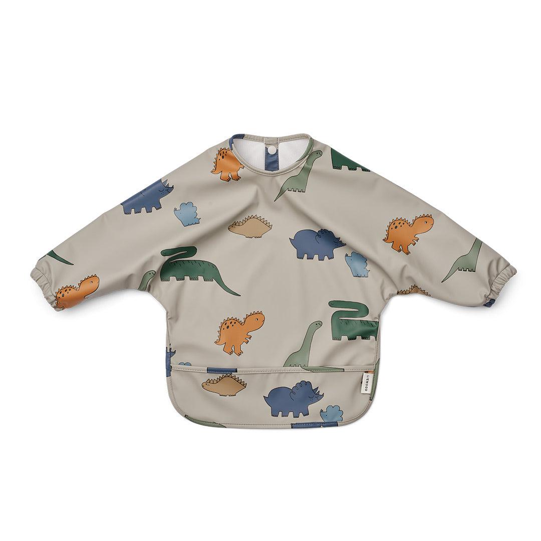 Liewood Merle Printed Cape Bib - Dinosaurs - Mist-Bibs-Dinosaurs/Mist- | Natural Baby Shower