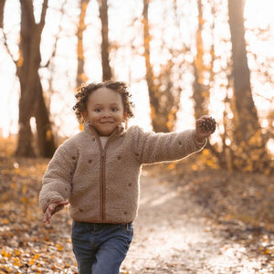 Little Dutch Teddy Cardigan - Taupe-Cardigans-Taupe-6-9m | Natural Baby Shower
